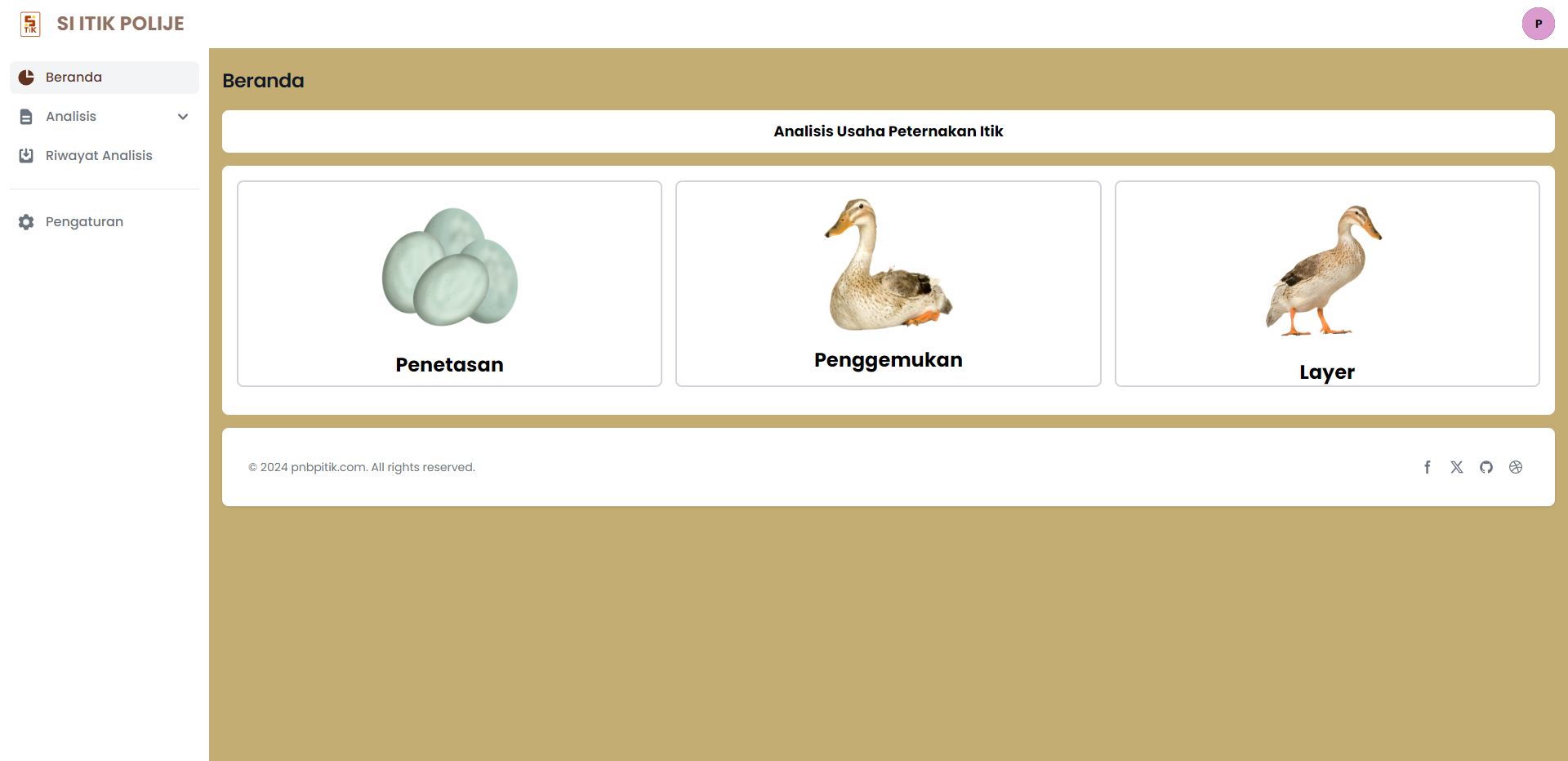 Information System for Duck Farming Analysis at Jember State Polytechnic